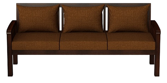 Atlantis Teak Wood Sofa Set (3+1+1) in Mahogany Finish